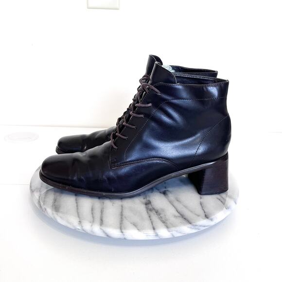 Vintage Rockport Womens Boots Size 7.5M Brown Leather Boho Hippie Granny Grunge - Picture 4 of 12